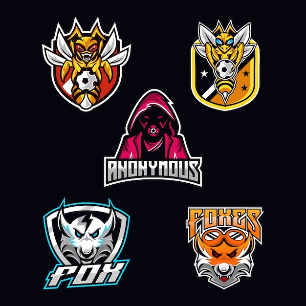 Vibrant Esports-Inspired Character Emblem Collection | Jiffy Designs