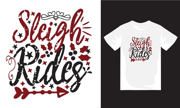 Festive Sleigh Ride Typography with Playful Decorations | Jiffy Designs