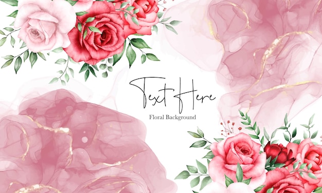 Elegant Floral Background with Red and Pink Roses | Jiffy Designs