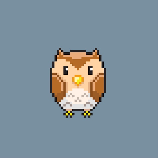 Adorable Pixel Art Owl with Bright Eyes | Jiffy Designs