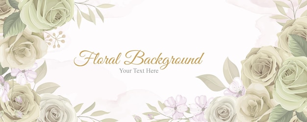 Elegant Vintage Floral Background with Soft Roses and Text | Jiffy Designs