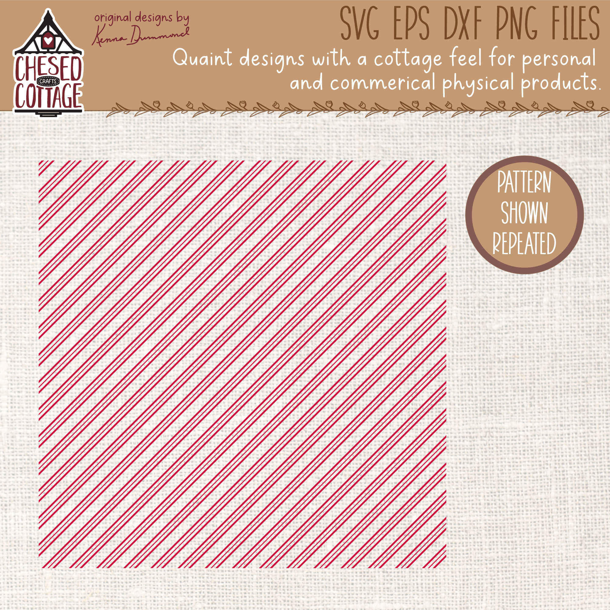 344 Christmas Candy Cane Pattern Jiffy Designs