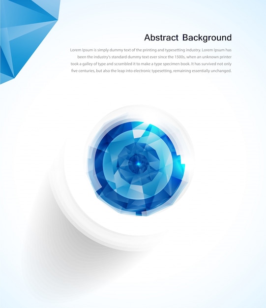 Abstract Blue Geometric Circle on White Background Design | Jiffy Designs