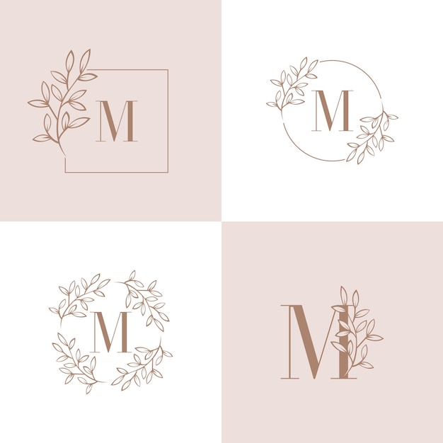 Elegant Floral Monogram Designs with Letter M | Jiffy Designs