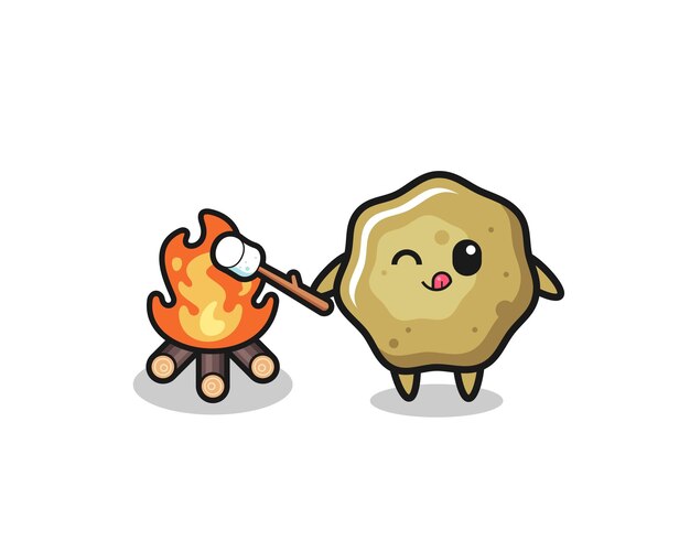 Cute Potato Roasting Marshmallows Over Campfire Jiffy Designs
