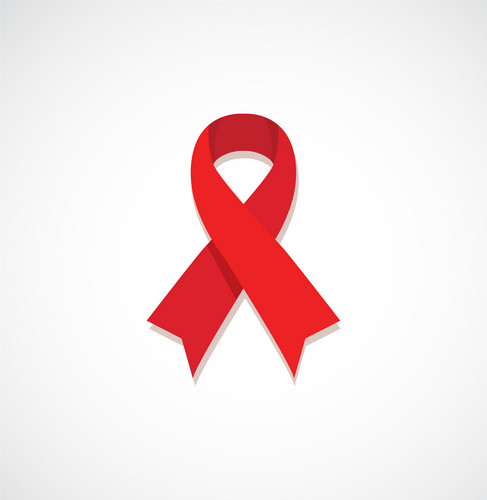 Red Ribbon Hiv, Aids Isolated On Grey | Jiffy Designs