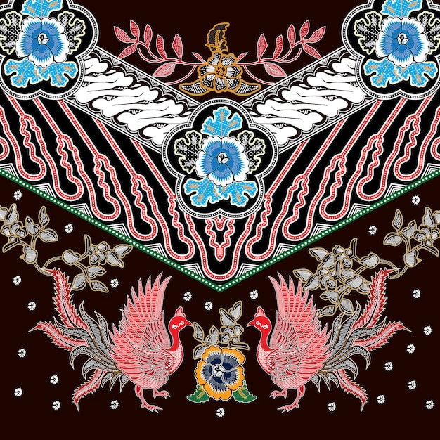 Vibrant Floral and Avian Tapestry with Ornate Symmetry | Jiffy Designs