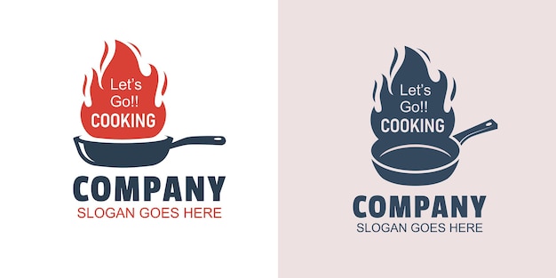 Vibrant Cooking Company Logo with Flame Motif | Jiffy Designs