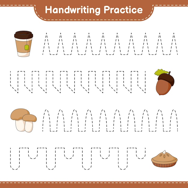 Charming Fall Handwriting Practice with Cozy Autumn Icons | Jiffy Designs