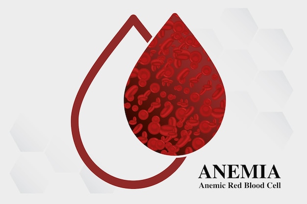 Vibrant Red Blood Cell Illustration Representing Anemia Condition ...