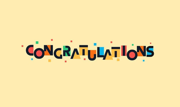 Vibrant Celebratory Lettering with Colorful Confetti Accents | Jiffy ...
