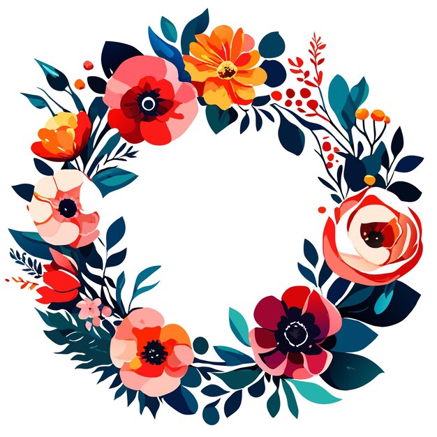Vibrant Floral Wreath with Bold Blooms and Lush Foliage | Jiffy Designs