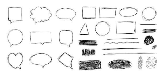 Diverse Sketched Shapes and Frames for Creative Expression | Jiffy Designs