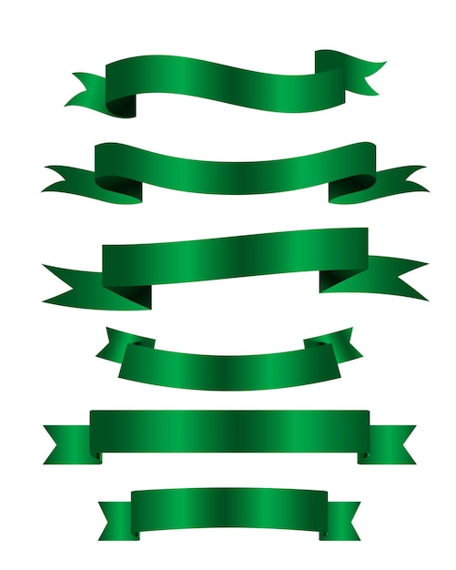 Vibrant Green Satin Ribbons Flowing in Elegant Curves | Jiffy Designs
