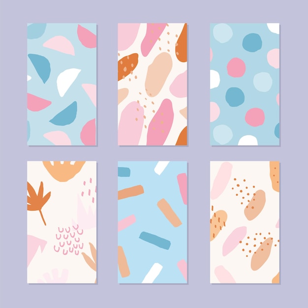Vibrant Abstract Patterns in Pastel Hues and Organic Shapes | Jiffy Designs
