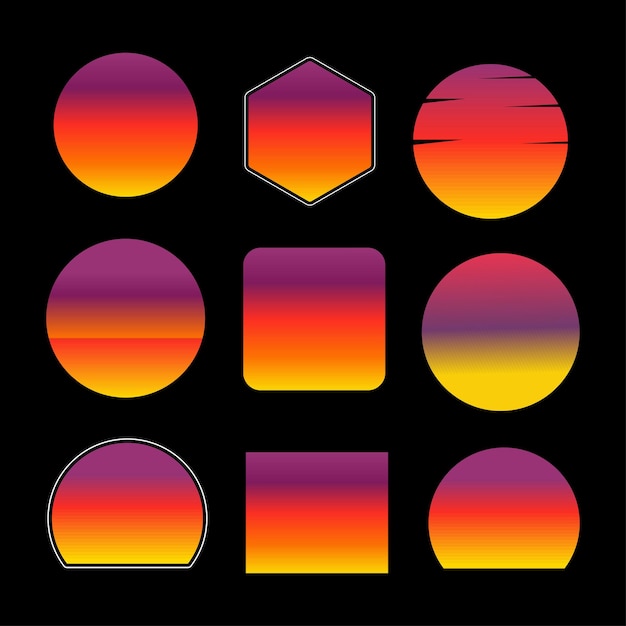 Vibrant Gradient Shapes for Versatile Design Applications | Jiffy Designs