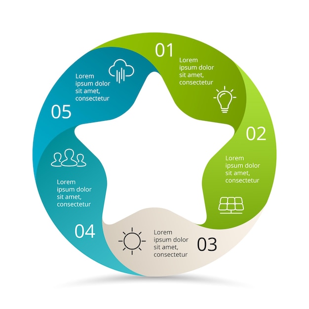 Vibrant Circular Infographic with Diverse Icons and Text | Jiffy Designs