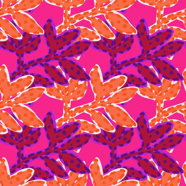 Vibrant Floral Pattern in Shades of Pink and Orange | Jiffy Designs
