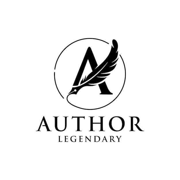 Elegant Quill and Circle Emblem for Renowned Author | Jiffy Designs