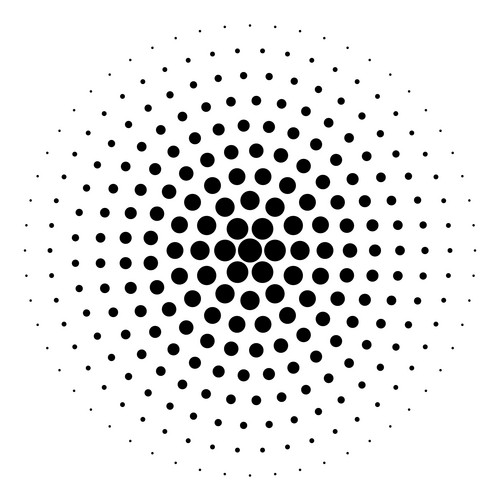 Halftone Element. Abstract Geometric Graphic With Half-Tone Pattern ...