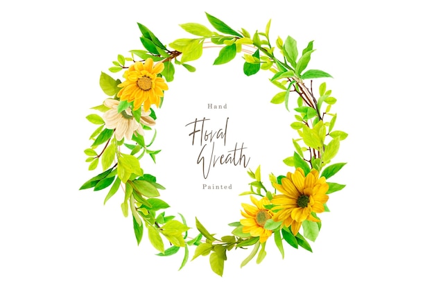 Vibrant Floral Wreath with Sunflowers and Lush Greenery | Jiffy Designs