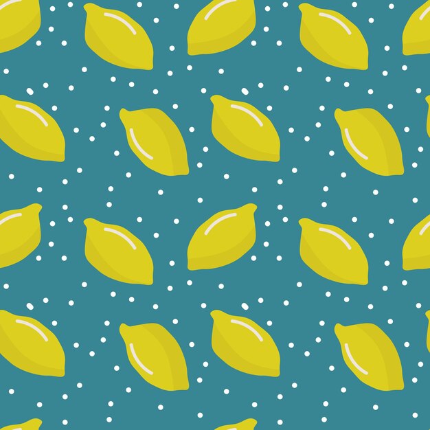 Vibrant Lemon Delight: A Zesty Pattern of Citrus and Dots | Jiffy Designs