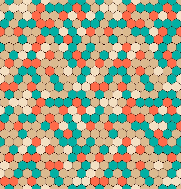 Vibrant Hexagonal Mosaic Pattern | Jiffy Designs
