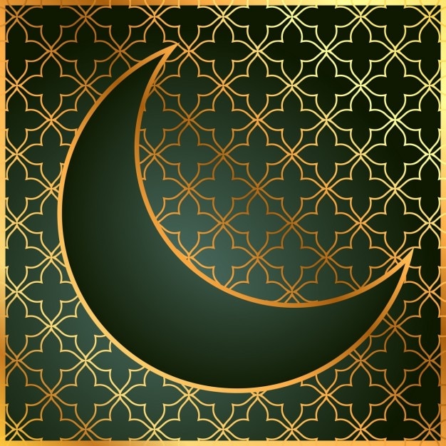 Intricate Golden Pattern with Crescent Moon Illustration | Jiffy Designs