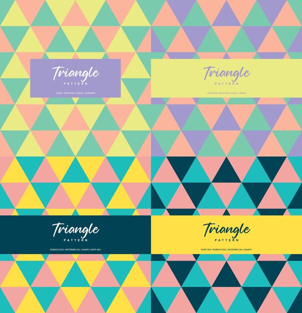 Vibrant Geometric Triangle Patterns in Diverse Color Schemes | Jiffy ...