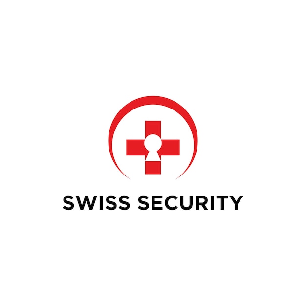 Minimalist Swiss Cross Symbol for Security and Safety | Jiffy Designs