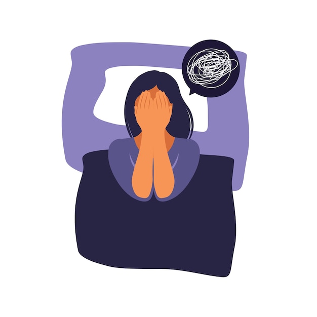 Troubled Mind Woman Grappling With Anxious Thoughts Jiffy Designs