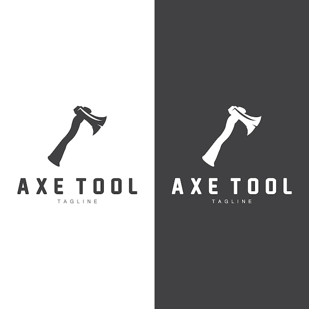 Rugged Axe Tool Icon with Minimalist Design | Jiffy Designs