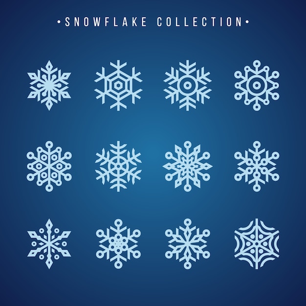 Elegant Snowflake Patterns in Icy Blue on Dark Background | Jiffy Designs