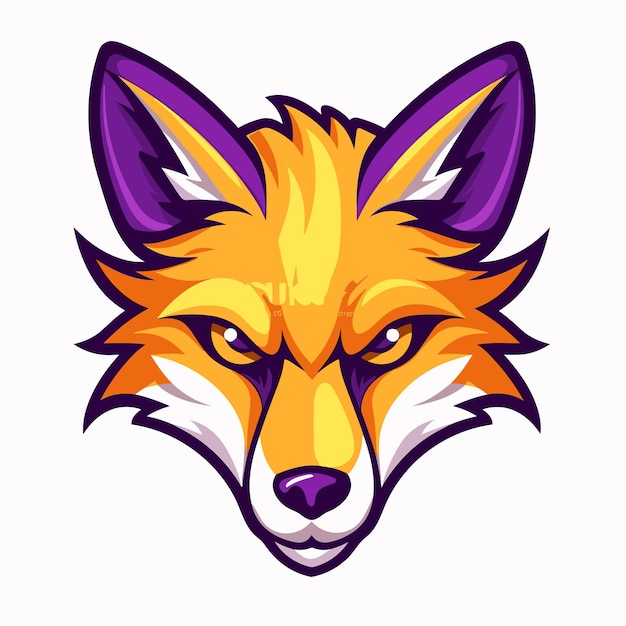 Vibrant Fox Mascot with Fierce Expression | Jiffy Designs