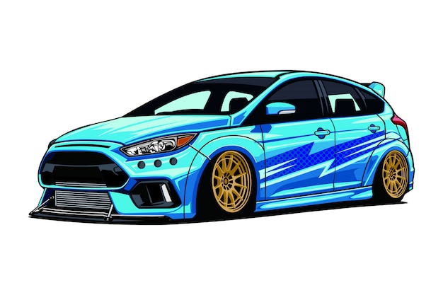 Sleek and Stylish Customized Hatchback with Vibrant Graphics | Jiffy ...
