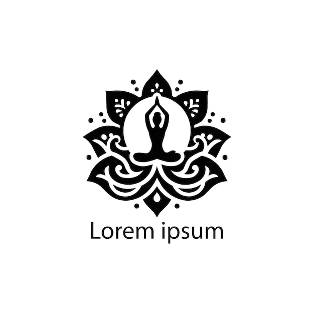 Elegant Lotus Flower Silhouette with Intricate Details | Jiffy Designs