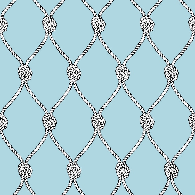 Intricate Rope Pattern on Light Blue Background | Jiffy Designs