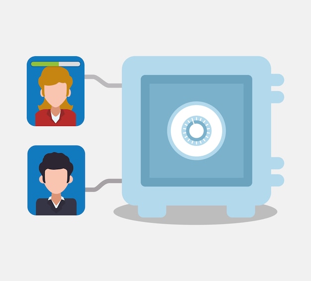 Secure Network Connection with User Profiles Illustration | Jiffy Designs