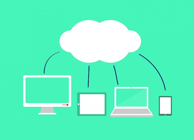Cloud Computing Devices Connection Concept Illustration | Jiffy Designs