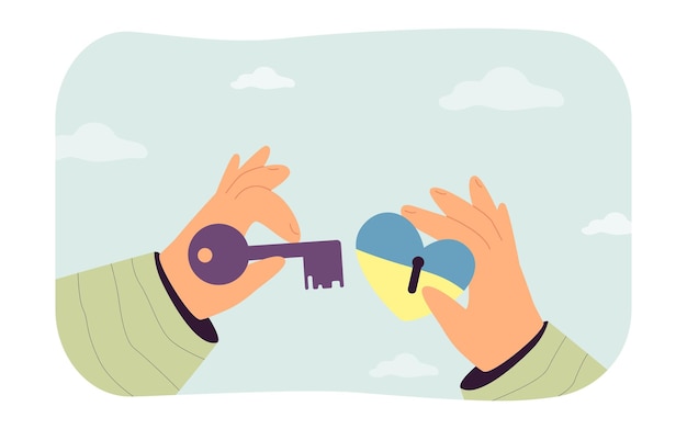 Two Hands Exchanging Colorful Keys in the Sky | Jiffy Designs