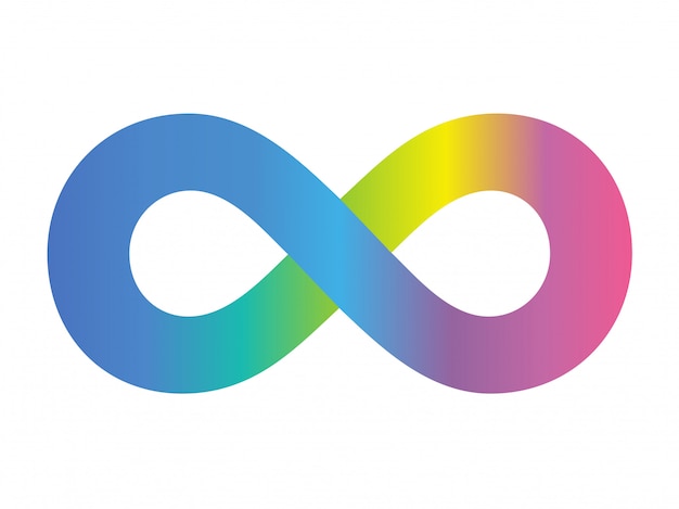 Vibrant Infinity Symbol in Rainbow Gradient | Jiffy Designs