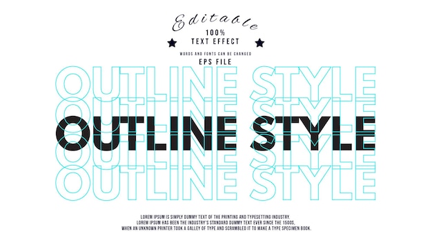 Minimalist Outline Style Text Effect with Textured Background | Jiffy ...
