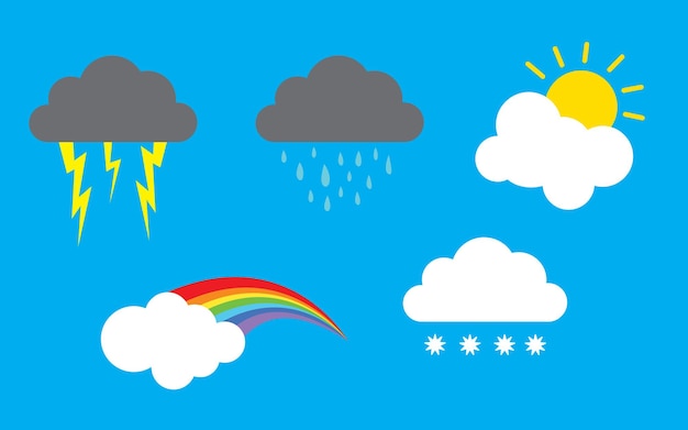 Vibrant Weather Icons Depicting Changing Skies | Jiffy Designs