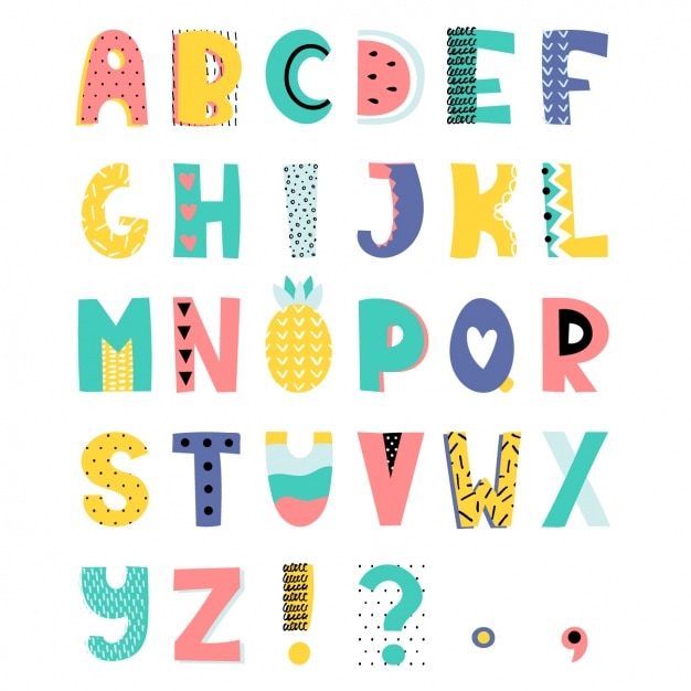 Vibrant Textured Alphabet: Playful Shapes and Patterns | Jiffy Designs