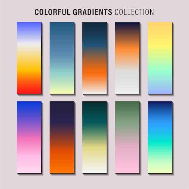 Vibrant Gradient Swatches in Diverse Hues and Shades | Jiffy Designs