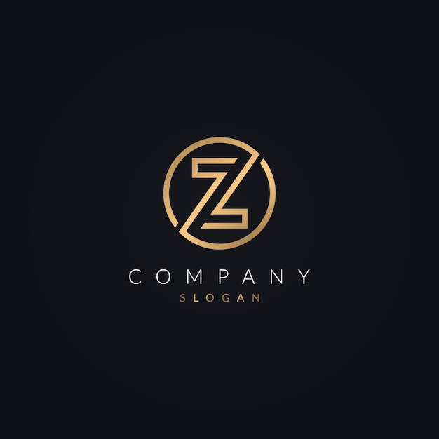 Elegant Circular 'Z' Symbol with Refined Gold Lettering | Jiffy Designs