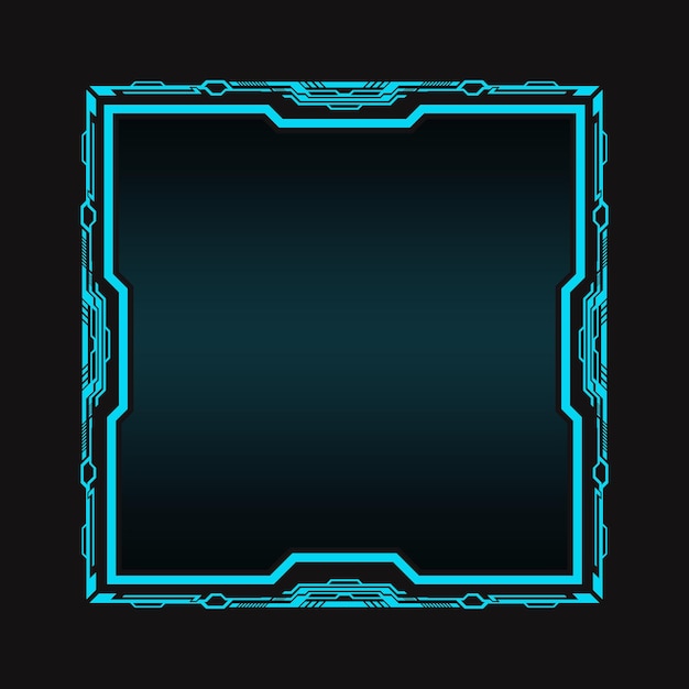 Sleek and Futuristic Neon Tech Frame | Jiffy Designs