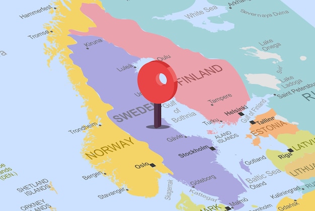 Vibrant Map Highlighting the Location of Finland | Jiffy Designs