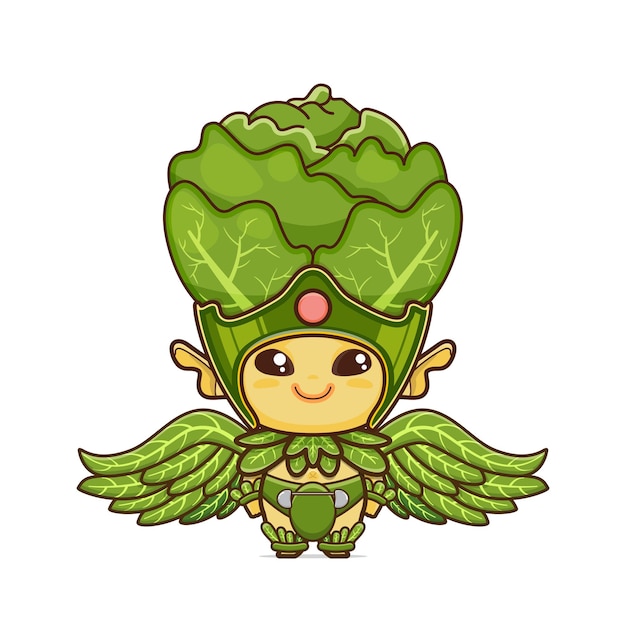 Adorable Winged Broccoli Creature Illustration | Jiffy Designs