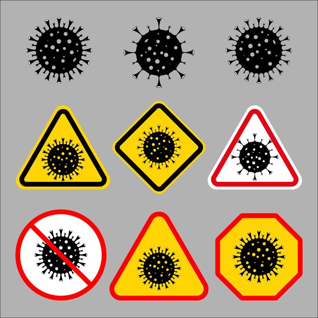Coronavirus Warning Signs: A Cautionary Visual Mosaic | Jiffy Designs